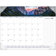 At-A-Glance Panoramic Landscape Monthly Desk Pad - Julian Dates - Monthly - 1 Year - January 2023 - December 2023 - 1 Month Single Page Layout - 22