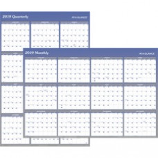 At-A-Glance Reversible Wall Calendar - Monthly, Quarterly - 1 Year - January 2023 - December 2023 - 48