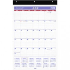 At-A-Glance Repositionable Wall Calendar - Large Size - Academic - Julian Dates - Monthly - 12 Month - July 2022 - June 2023 - 1 Month Single Page Layout - 22 3/4