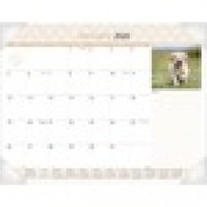At-A-Glance Puppies Monthly Desk Pad - Julian Dates - Monthly - 1 Year - January 2024 - December 2024 - 1 Month Single Page Layout - 22" x 17" Sheet Size - Desktop - White - Paper - Full-color 