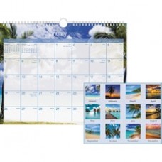 At-A-Glance Tropical Escape Monthly Wall Calendar - Julian Dates - Monthly - 1 Year - January 2023 - December 2023 - 1 Month Single Page Layout - 15
