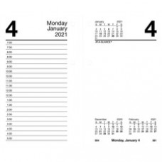 At-A-Glance Daily Calendar Pocket Refill - Pocket Size - Julian Dates - Daily - 12 Month - January - December - 7:00 AM to 5:00 PM - Half-hourly - 1 Day Double Page Layout - 3 1/2