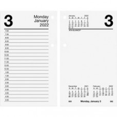 At-A-Glance Daily Desk Calendar Refill - Standard Size - Julian Dates - Daily - 12 Month - January 2023 - December 2023 - 7:00 AM to 5:00 PM - 1 Day Double Page Layout - 3 1/2