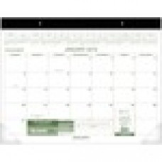 At-A-Glance Two-Color Monthly Desk Pad - Julian Dates - Monthly - 1 Year - January 2023 - December 2023 - 1 Month Single Page Layout - 22