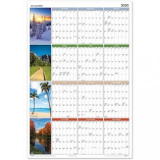 At-A-Glance Seasons in Bloom Erasable/Reversible Wall Planner - 1 Year - January 2023 - December 2023 - 36
