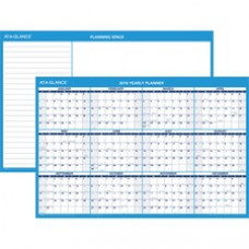 At-A-Glance Reversible Wall Calendar - Yearly - 1 Year - January 2023 - December 2023 - 36