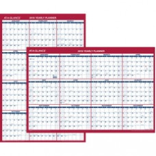 At-A-Glance Reversible Paper Yearly Wall Planner - Julian Dates - Yearly - 1 Year - January 2023 - December 2023 - 36