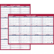 At-A-Glance Reversible Wall Calendar - Julian Dates - Yearly - 1 Year - January 2023 - December 2023 - 36