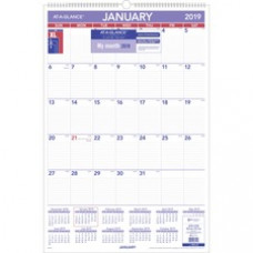At-A-Glance Monthly Wall Calendar - Julian Dates - Monthly - 1 Year - January 2023 - December 2023 - 1 Month Single Page Layout - 20