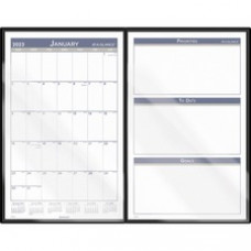 At-A-Glance Foldable Monthly Desk Pad Calendar - Monthly - 12 Month - January - December - 1 Month Single Page Layout - 10 1/4