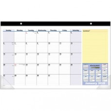 At-A-Glance QuickNotes Monthly Desk Pad - Julian Dates - Monthly - 13 Month - January 2023 - January 2024 - 1 Month Single Page Layout - 17 3/4