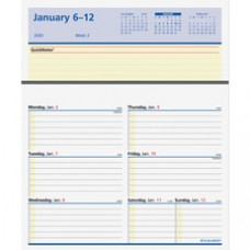 At-A-Glance Flip-A-Week Desk Calendar Refill - Weekly - 1 Year - January 2023 - December 2023 - 1 Week Double Page Layout - 5 5/8