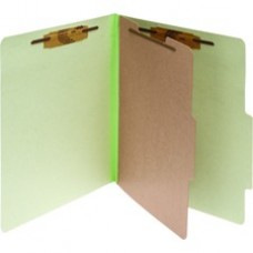 ACCO® Pressboard 4-Part Classification Folders, Letter, Green, Box of 10 - 2" Folder Capacity - Letter - 8 1/2" x 11" Sheet Size - 4 Fastener(s) - 1" Fastener Capacity - 4 Divider(s) - 4 pt. Folder Thickness - Pressboard, 