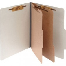 ACCO® Pressboard 6-Part Classification Folders, Letter, Gray, Box of 10 - 3" Folder Capacity - Letter - 8 1/2" x 11" Sheet Size - 6 Fastener(s) - 1" Fastener Capacity - 6 Divider(s) - 6 pt. Folder Thickness - Pressboard, 
