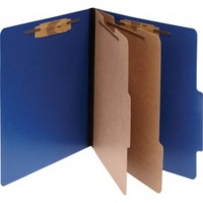 ACCO® ColorLife® PRESSTEX® 6-Part Classification Folders, Letter, Dark Blue, Box of 10 - 3" Folder Capacity - Letter - 8 1/2" x 11" Sheet Size - 6 Fastener(s) - 6 Divider(s) - Presstex - Dark Blue - 10 / Box