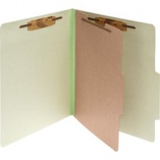 ACCO® Pressboard 4-Part Classification Folders, Legal, Leaf Green Box of 10 - 2" Folder Capacity - Legal - 8 1/2" x 14" Sheet Size - 4 Fastener(s) - 1" Fastener Capacity for Folder - 4 Divider(s) - 4 pt. Folder Thickness - 