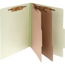 ACCO® Pressboard 6-Part Classification Folders, Legal, Leaf Green, Box of 10 - 3" Folder Capacity - Legal - 8 1/2" x 14" Sheet Size - 6 Fastener(s) - 1" Fastener Capacity - 6 Divider(s) - 6 pt. Folder Thickness - 