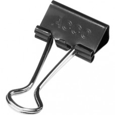 ACCO® Binder Clips, Small, Black, 12/Box - Small - 0.31" Size Capacity - Reusable, Non-slip Grip, Rust Resistant, Scratch Resistant - 12 / Box - Black - Tempered Steel