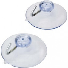 ACCO® Suction Cups, with Hooks, 2/Pack - 4 lb (1.81 kg) Capacity - for Glass, Sign - 2 / Pack