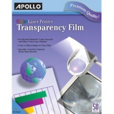 Apollo® Color Laser Printer Transparency Film, 50 Sheets - 50 / Box - Clear