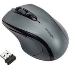 Kensington Pro Fit Mid-size Wireless Mouse - Optical - Wireless - Radio Frequency - 2.40 GHz - Graphite - 1 Pack - USB - 1750 dpi - Scroll Wheel - Right-handed Only