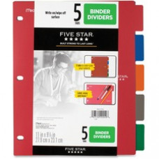 Five Star Multicolor 5-tab Binder Dividers - 5 x Divider(s) - 9.1