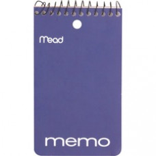 Mead Wirebound Memo Book - 60 Sheets - Wire Bound - 15 lb Basis Weight - 3