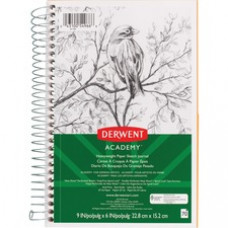 Mead Academy Heavyweight Paper Sketch Journal - 70 Sheets - Wire Bound - 67 lb Basis Weight - 6