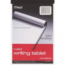 Mead Plain Writing Tablet - 100 Sheets - 20 lb Basis Weight - 6