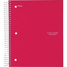 Five Star Wide Rule 5-subject Notebook - 200 Sheets - Wire Bound - Wide Ruled - 3 Hole(s) - 8