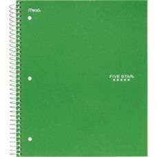 Five Star Wirebound College Rule 5 - subject Notebook - Letter - 200 Sheets - Wire Bound - College Ruled - 8 1/2" x 11" - Green Cover - 1Each