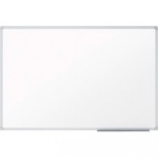 Mead Dry-erase Board with Marker Tray - 23.8" (2 ft) Width x 17.6" (1.5 ft) Height - White Melamine Surface - Silver Aluminum Frame - Wall Mount - 1 Each