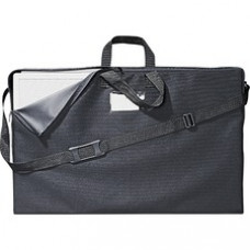 Quartet® Tabletop Display Carrying Case, Black Canvas - Canvas - Handle, Shoulder Strap - 3
