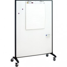 Quartet Motion® Room Divider, 4' x 6', DuraMax® Porcelain Whiteboard Surface - 48