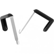 Quartet® Cubicle Partition Hangers - 2 Hangers - for Board, Cubicle - Black - 2 / Set