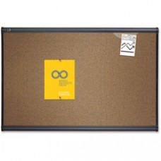 Quartet® Prestige® Colored Cork Bulletin Board, 3' x 2', Graphite Finish Frame - 24