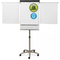 Quartet® Compass Mobile Presentation Easel, Magnetic Whiteboard/Flipchart, 3' x 2', Graphite Finish Frame - 36