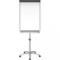 Quartet® Prestige® 2 Mobile Presentation Easel, Magnetic Whiteboard/Flipchart, 2' x 3', Graphite Finish Frame - 24