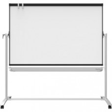 Quartet® Prestige® 2 Mobile Presentation Easel, Reversible Magnetic Whiteboard/Flipchart, 4' x 3', Graphite Frame - 48