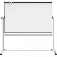 Quartet® Prestige® 2 Mobile Presentation Easel, Reversible Magnetic Whiteboard/Flipchart, 6' x 4', Graphite Finish Frame - 72