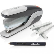 Swingline Quick Touch Stapler - 20 Sheets Capacity - Black, Silver