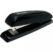 Swingline® Durable Desk Stapler, Antimicrobial, 20 Sheets, Black - 20 Sheets Capacity - 210 Staple Capacity - Full Strip - 1/4