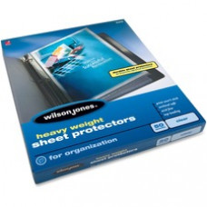 Wilson Jones® Heavy Weight Top-Loading Sheet Protectors, Clear, 50/Box - 3.3 mil Thickness - For Letter 8 1/2