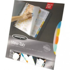 Wilson Jones® View-Tab® Sheet Protectors, Easy Organize, 8 Multi-tabs, 1 Set - For Letter 8 1/2