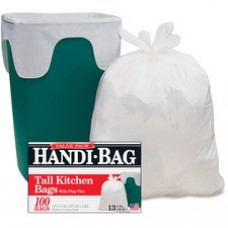 Webster Handi-Bag Flap Tie Tall Kitchen Bags - Small Size - 13 gal Capacity - 23.75