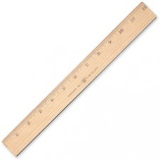 Westcott Inches/Metric Wood Ruler - 12