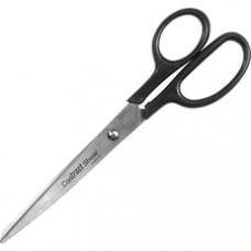 Westcott Economy Stainless Straight Scissors - 7" Overall Length - Straight-left/right - Straight Tip - Stainless Steel - 1 Each