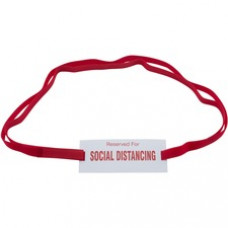 Advantus Social Distancing Chair Strap Sign - 10 / Box - Reserved for Social Distancing Print/Message - Laminated, Adjustable - Multicolor
