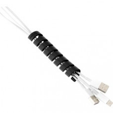Advantus Bluelounge CableCoil - Cable Organizer - Black - 4 Pack