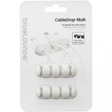 Bluelounge CableDrop Multi Cable Anchor for Multiple Cords - Cable Anchor - White - 2 Pack
